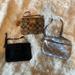 Coach Bags | 3 Coach Cloth Wristlets: Black, Tan And Silver. All Nearly New. No Flaws. | Color: Black/Gray | Size: Each Wristlet Is 6 1/2 Inches Wide