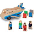 Melissa & Doug Wooden Airplane Classic Toy + FREE Scratch Art Mini-Pad Bundle [93941]