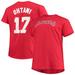 Men's Shohei Ohtani Red Los Angeles Angels Big & Tall Name Number T-Shirt