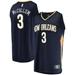 Men's Fanatics Branded C.J. McCollum Navy New Orleans Pelicans Fast Break Replica Jersey - Icon Edition