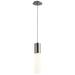 Latitude Run® Gathard 1 - Light Single Cylinder LED Pendant Glass in Gray/Blue | 9.75 H x 2.75 W x 2.75 D in | Wayfair