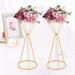 YaoTown Metal Flower Stand Tabletop Decor Wedding Decoration Ornament Home Decor Metal in Yellow | 19.68 H x 8.26 W x 8.26 D in | Wayfair tz781