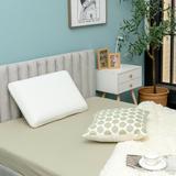 Memory Foam Bed Pillow with Zippered Washable Pillowcase - White