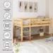 Twin Wood Loft Bed Low Loft Beds with Ladder