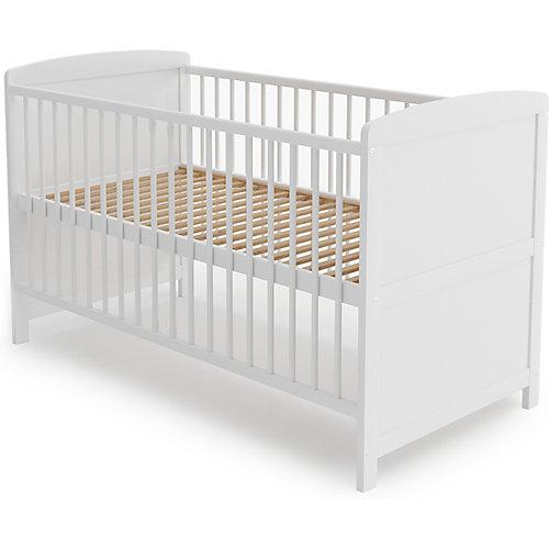 Nordville Babybett Kinderbett Alia 140x70 cm mit Rahmen weiß