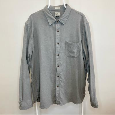 J. Crew Shirts | Jcrew Midweight Flannel Shirt - Solid Light Gray | Color: Gray | Size: Xxl
