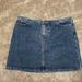 American Eagle Outfitters Skirts | American Eagle Denim Mini Skirt Y2k Size 4 Ae | Color: Blue/Black | Size: 4