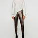 Zara Pants & Jumpsuits | Hot Item Vintage Metallic Suede Ankle Zip Leggings | Color: Brown/Silver | Size: S