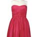 Jessica Simpson Dresses | Jessica Simpson Strapless Ruched Waist Satin Chiffon Flare Dress | Color: Pink/Red | Size: Various