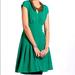 Anthropologie Dresses | Anthropologie Lil Green Silk Fit & Flare Dress Size S | Color: Green | Size: S