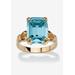 Women's Yellow Gold Plated Simulated Birthstone Ring by PalmBeach Jewelry in December (Size 9)