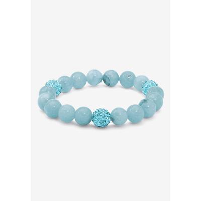 Women's Simulated Birthstones Agate Stretch Bracelet 8" by PalmBeach Jewelry in March