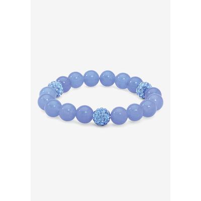 Women's Simulated Birthstones Agate Stretch Bracelet 8" by PalmBeach Jewelry in December