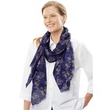 Women's Lightweight Scarf by Accessories For All in Navy Floral Dot