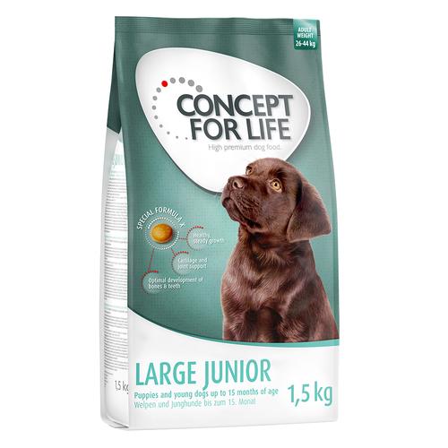 4x1,5kg Large Junior Concept for Life Hundefutter trocken