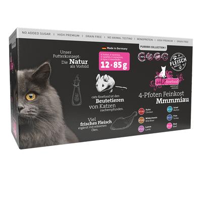 Sparpaket catz finefood Purrrr Pouch 24 x 85 g - Mixpaket Purrrr Collection 1 (6 Sorten)