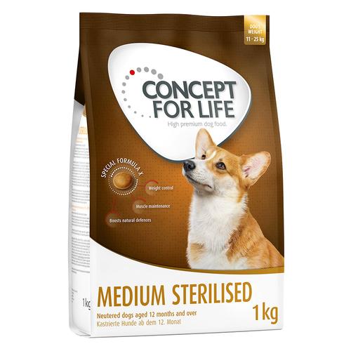 4x1kg Medium Sterilised Concept for Life Hundefutter trocken