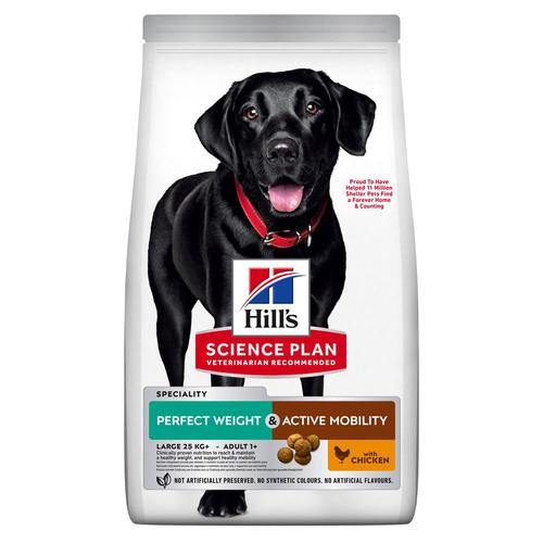 2x 12kg Hill's Science Plan Adult Perfect Weight & Active Mobility Large mit Huhn Hundefutter...