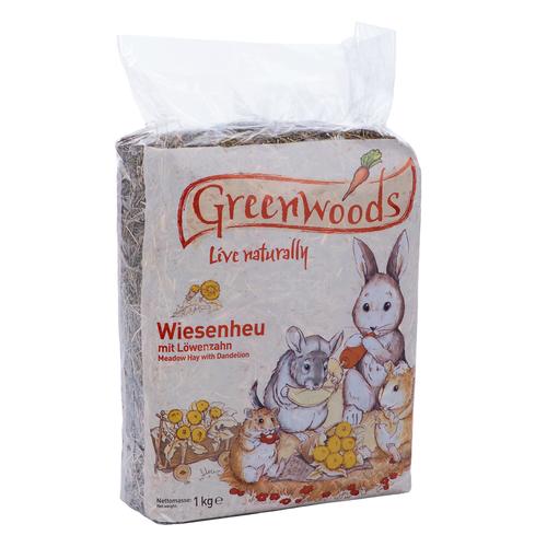 Greenwoods Wiesenheu 1 kg Löwenzahn – 3 x 1 kg