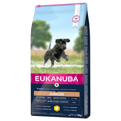 15 kg Eukanuba Junior Large Breed Huhn Hundefutter trocken