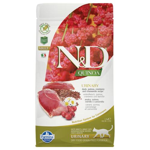 1,5 kg Farmina N&D Quinoa Urinary Ente, Quinoa, Cranberry & Kamille Adult Katzentrockenfutter