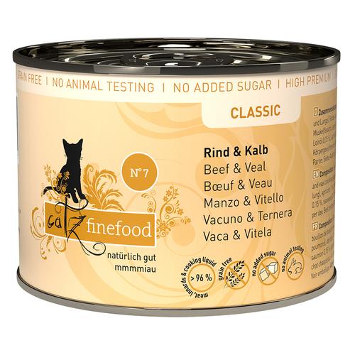 24x200g Rind & Kalb catz finefood Katzenfutter nass