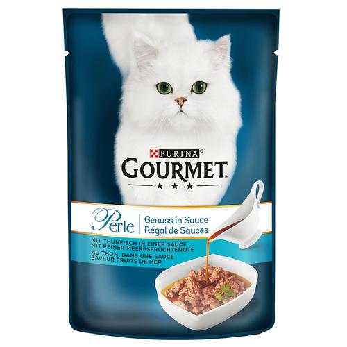 26x85g Gourmet Perle Genuss in Soße Thunfisch Katzenfutter nass