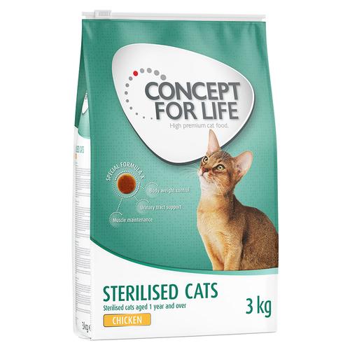 3 kg Sterilised Cats Huhn Concept for Life Katzenfutter trocken