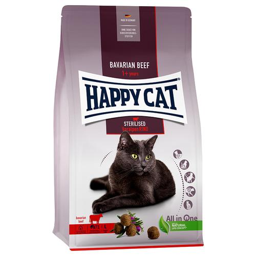 10kg Happy Cat Sterilised Adult Voralpen-Rind Katzenfutter trocken