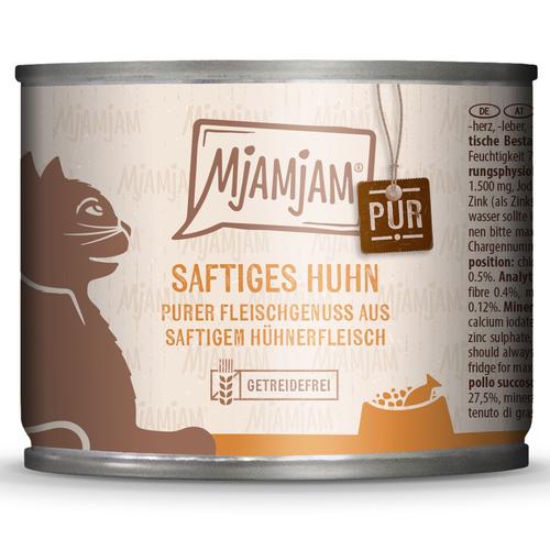 24x200g saftiges Hühnchen pur MjAMjAM Katzenfutter nass