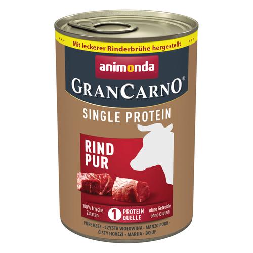 6 x 400 g animonda GranCarno Adult Single Protein Rind Pur Hundefutter nass