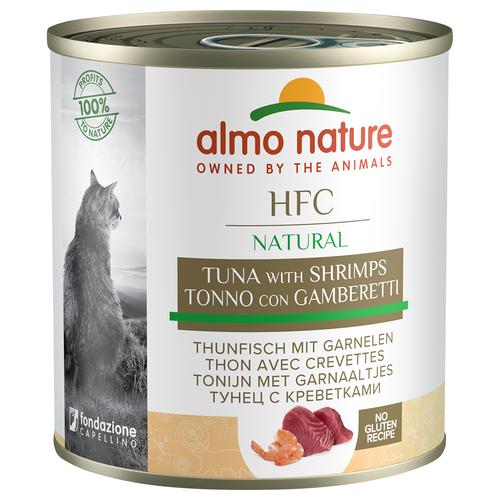 24x 280g Almo Nature HFC Natural Thunfisch und Garnelen Katzenfutter nass