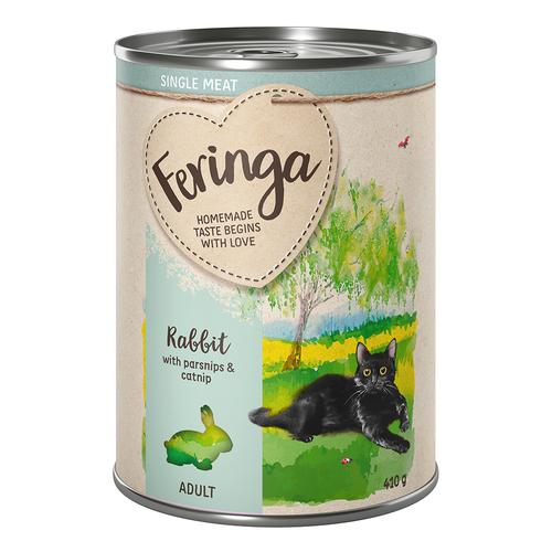 12x410g Feringa Pure Meat Menü Kaninchen mit Pastinake & Katzenminze