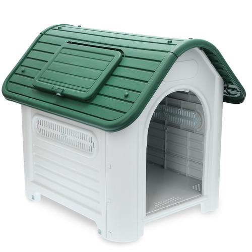 HAFENBANDE Kunststoffhundehütte Cottage Größe M: B 72 x T 87 x H 75,5 cm Hund