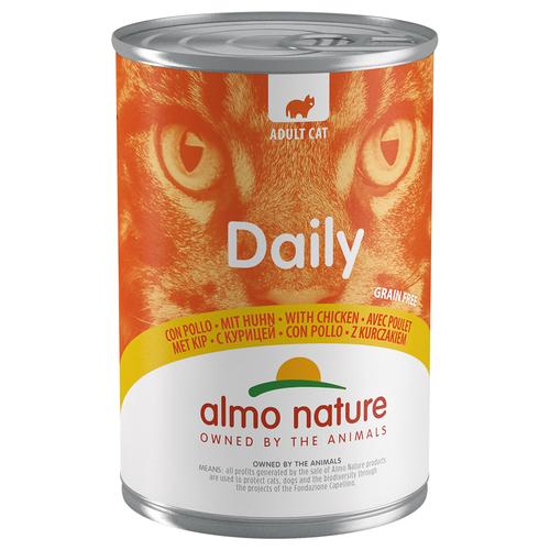 24x 400g Sparpaket Almo Nature Daily Menu Huhn Katzenfutter nass