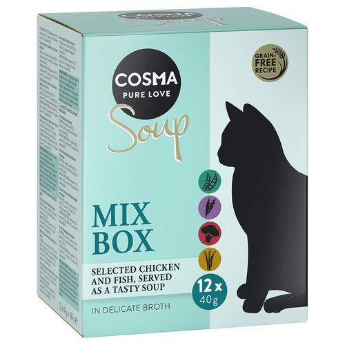 24x40g Cosma Soup Mix 2 (4 Sorten) Katzenfutter