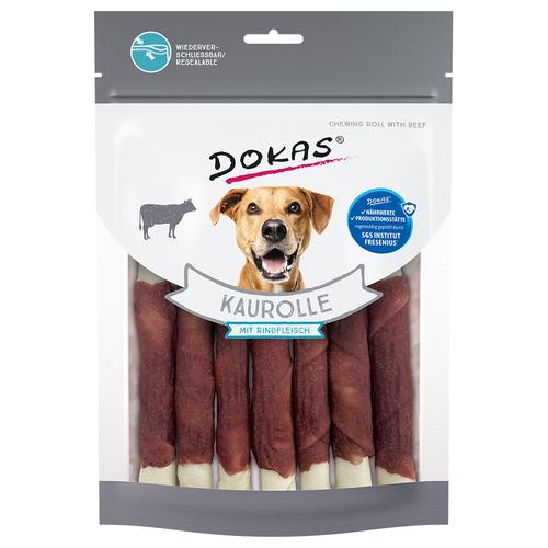 6x 190g Dokas Kaurolle Rindfleisch Hundesnacks