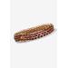 Women's Gold & Sterling Silver Tennis Bracelet with Garnet by PalmBeach Jewelry in Gold