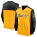 Men's Nike Black/Gold Pittsburgh Pirates Cooperstown Collection V-Neck Pullover Windbreaker