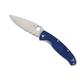 Spyderco Resilience Lightweight Folding Knife 4.2 in S35VN Leaf Satin Finish Partially Serrated Blue C142PSBL