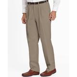 Blair JohnBlairFlex Adjust-A-Band Relaxed-Fit Pleated Chinos - Brown - 42