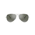 Ray-Ban Unisex Aviator Sunglasses, Silver (Silver), 55 mm UK