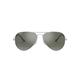 Ray-Ban Unisex Aviator Sunglasses, Silver (Silver), 55 mm UK