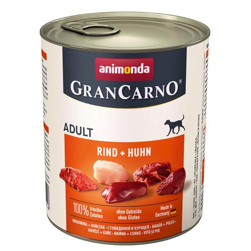 6 x 800 g animonda GranCarno Original Adult Rind & Huhn Hundefutter nass