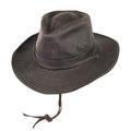 Dorfman Pacific Hats Weathered Cotton Outback Hat - Brown Large