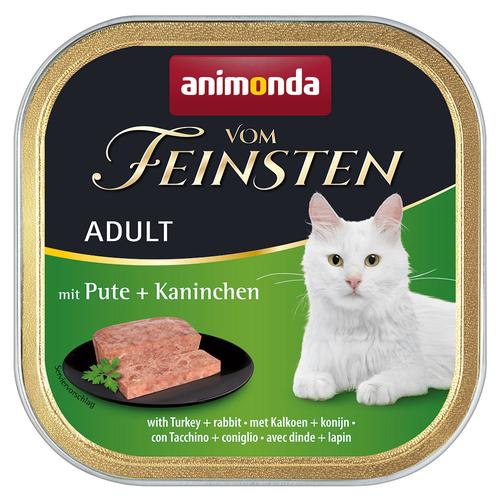 32x100g mit Pute & Kaninchen animonda Vom Feinsten Katzenfutter nass