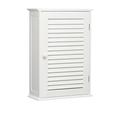 Premier Housewares Bathroom Wall Cabinet with Single Shutter Door, 57 x 39 x 17 cm - White