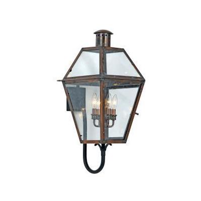 Quoizel RO8414AC Aged Copper Rue De Royal Classic Four Light Up Lighting Outdoor Wall Sconce
