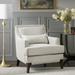 Madison Park Signature Collin Arm Chair in Cream/Dark Brown - Olliix MPS100-0303