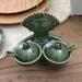 Dakota Fields Janger Dancer Condiment Set Ceramic in Green | 0.8 H x 6.25 W x 3.9 D in | Wayfair E92568FC509A4A51B28D6A1AD5C91D1B